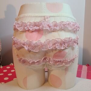 VTG Victoria's Secret Ruffle Bum Sissy String Bikini Panty Size Lg